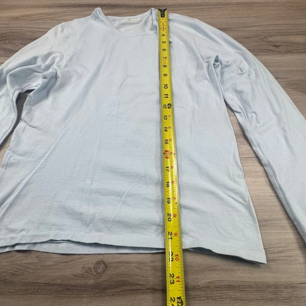 Gap‎ Body Kids Light Blue Seamless Long Sleeve T Shirt XL Soft Girl Minimalist